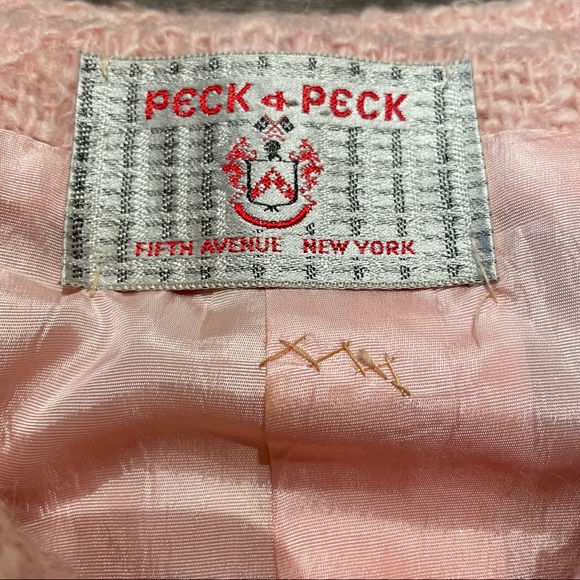 VINTAGE- Peck & Peck 1960s Pink Tweed Blazer Mod - Picture 5 of 12